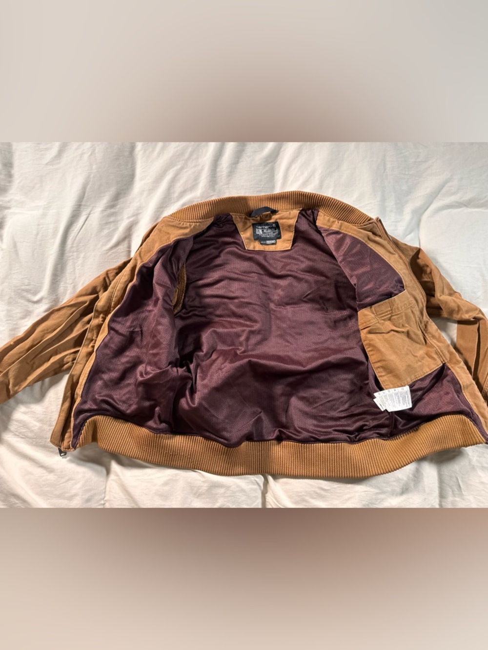 Carhartt Crawford Rugged Flex Full Zip Jacket Brown OJ2524-W Women's Small Y2K - Picture 10 of 13